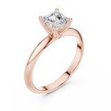 Gold Jewelry L36-6, Asscher center stone, Rose Gold, view 2