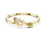 Gold Ring DR-6178, Yellow Gold, view 4