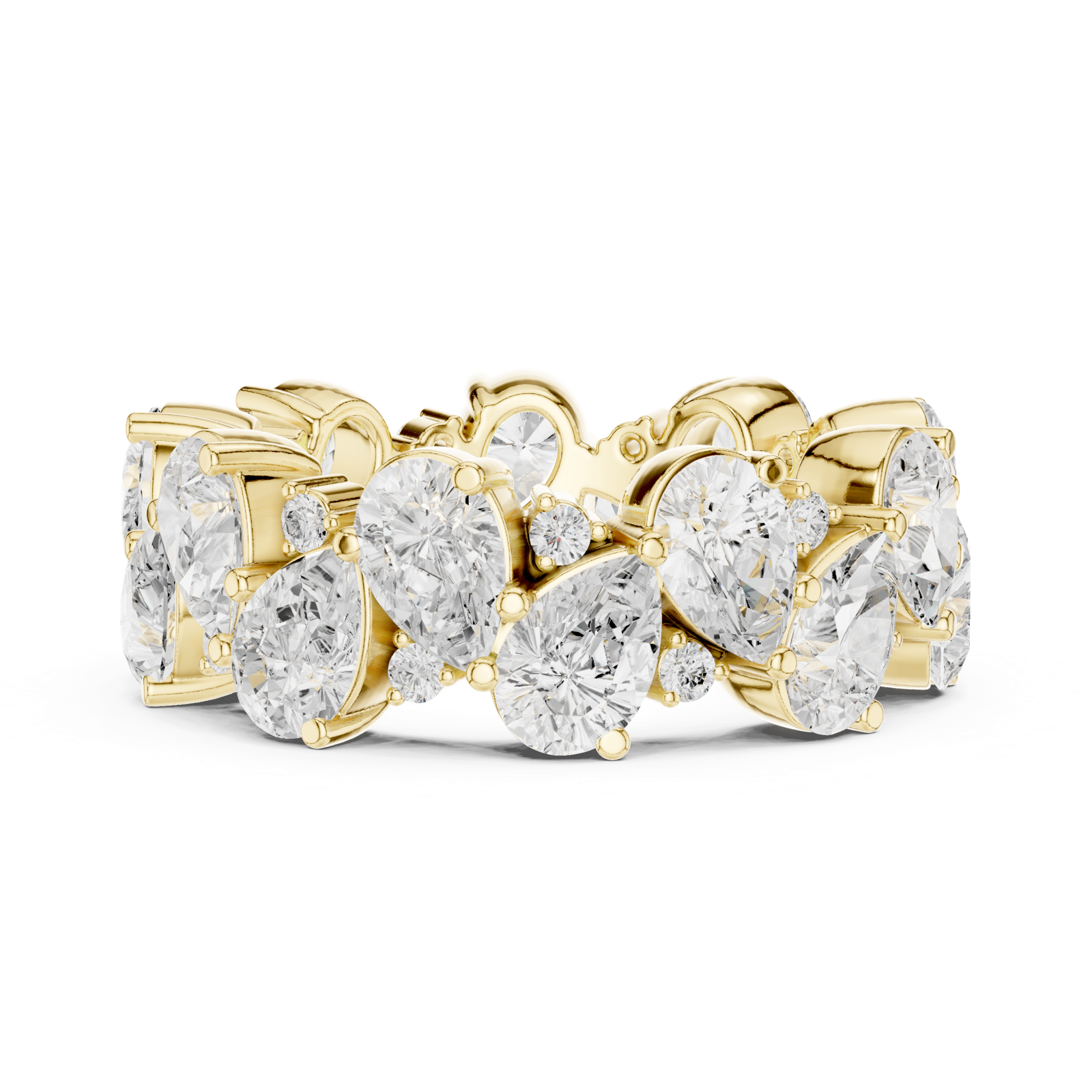 Gold Ring DDLR-312, Yellow Gold, view 3