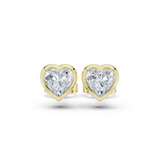 Gold Jewelry, Heart center stone, Yellow Gold