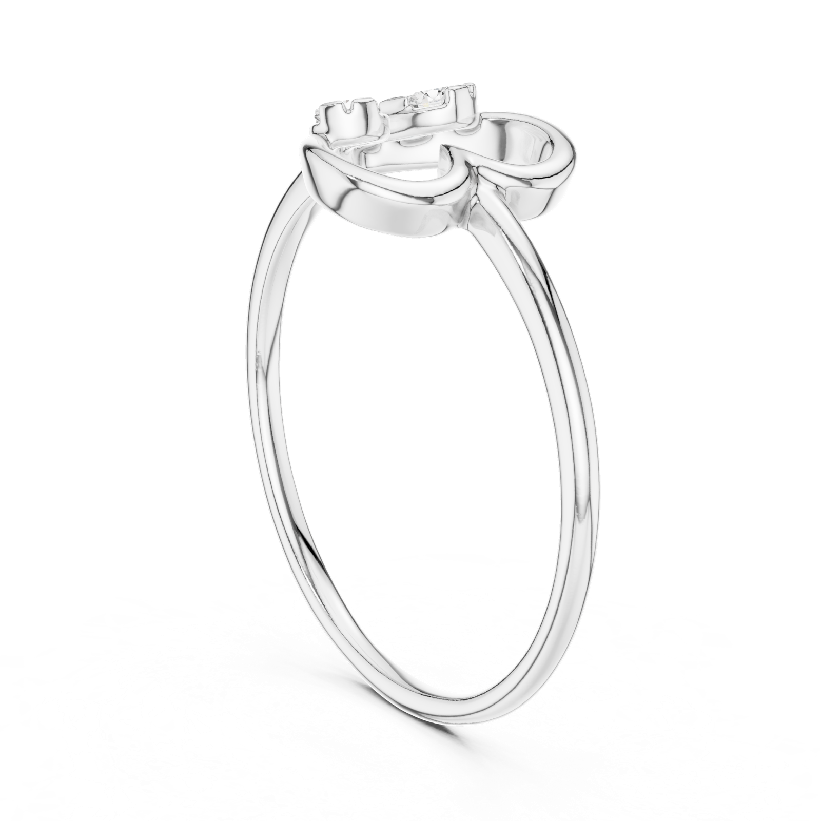 Gold Ring 12-10039@L, White Gold, view 1