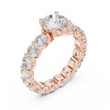 Gold Ring DDLR-656, Rose Gold, view 2