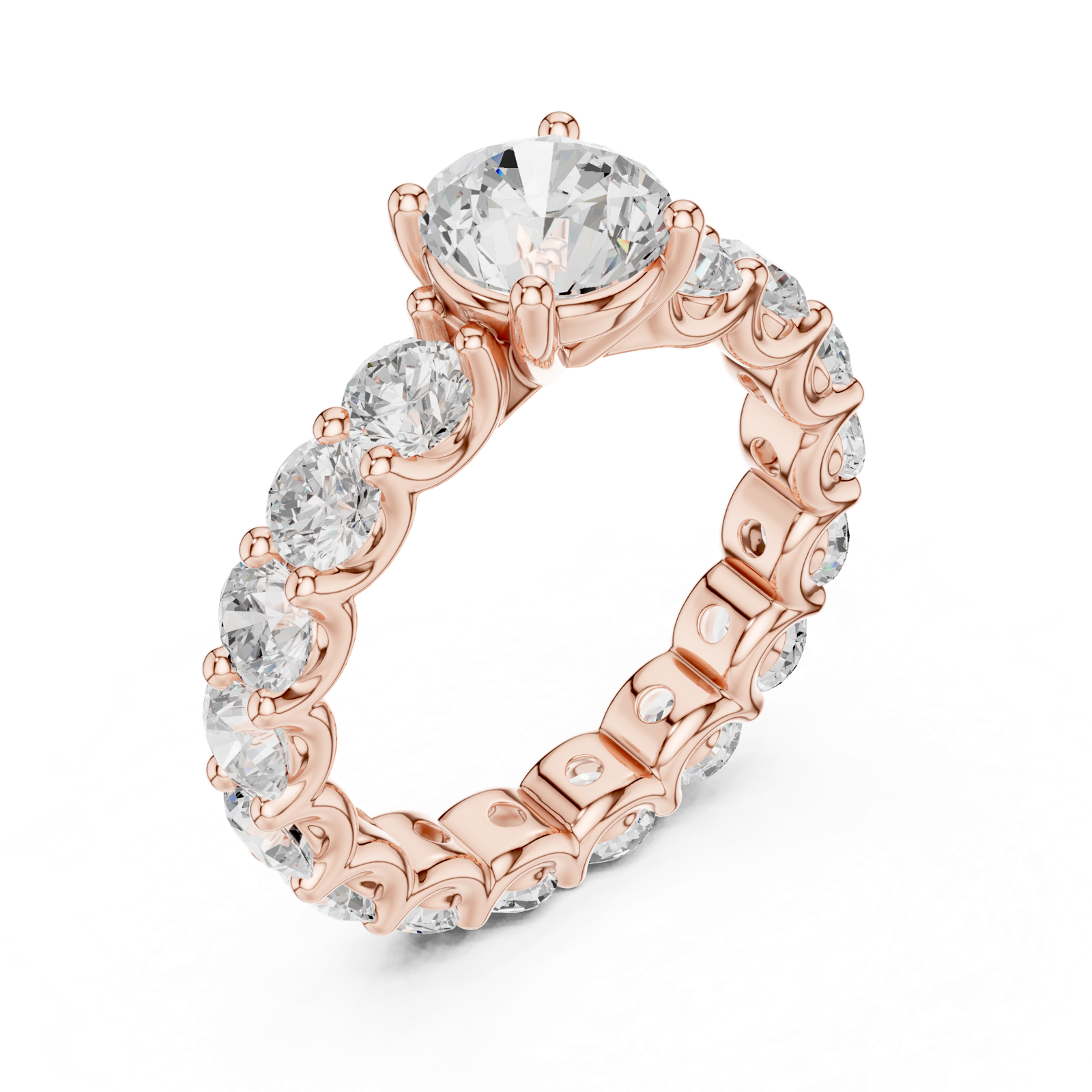 Gold Ring DDLR-656, Rose Gold, view 2