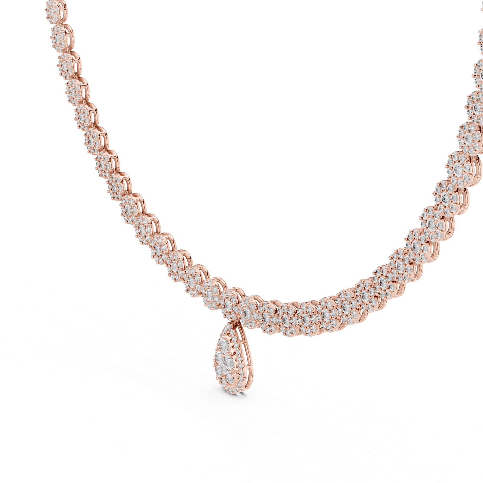 Gold Necklace GNK-0048, Rose Gold, view 1