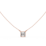 Gold Jewelry, Asscher center stone, Rose Gold