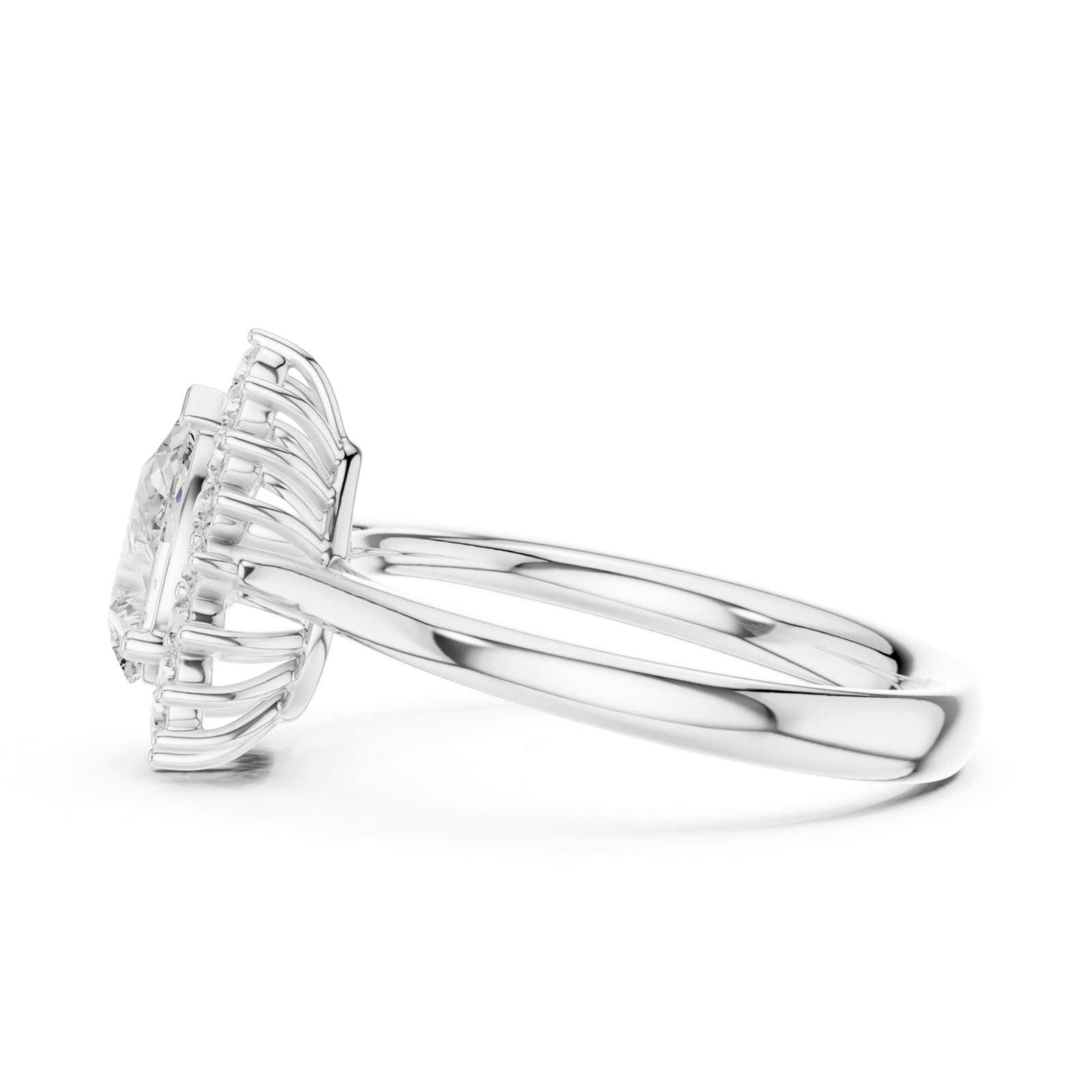 Gold Ring DDLR-699, White Gold, view 3