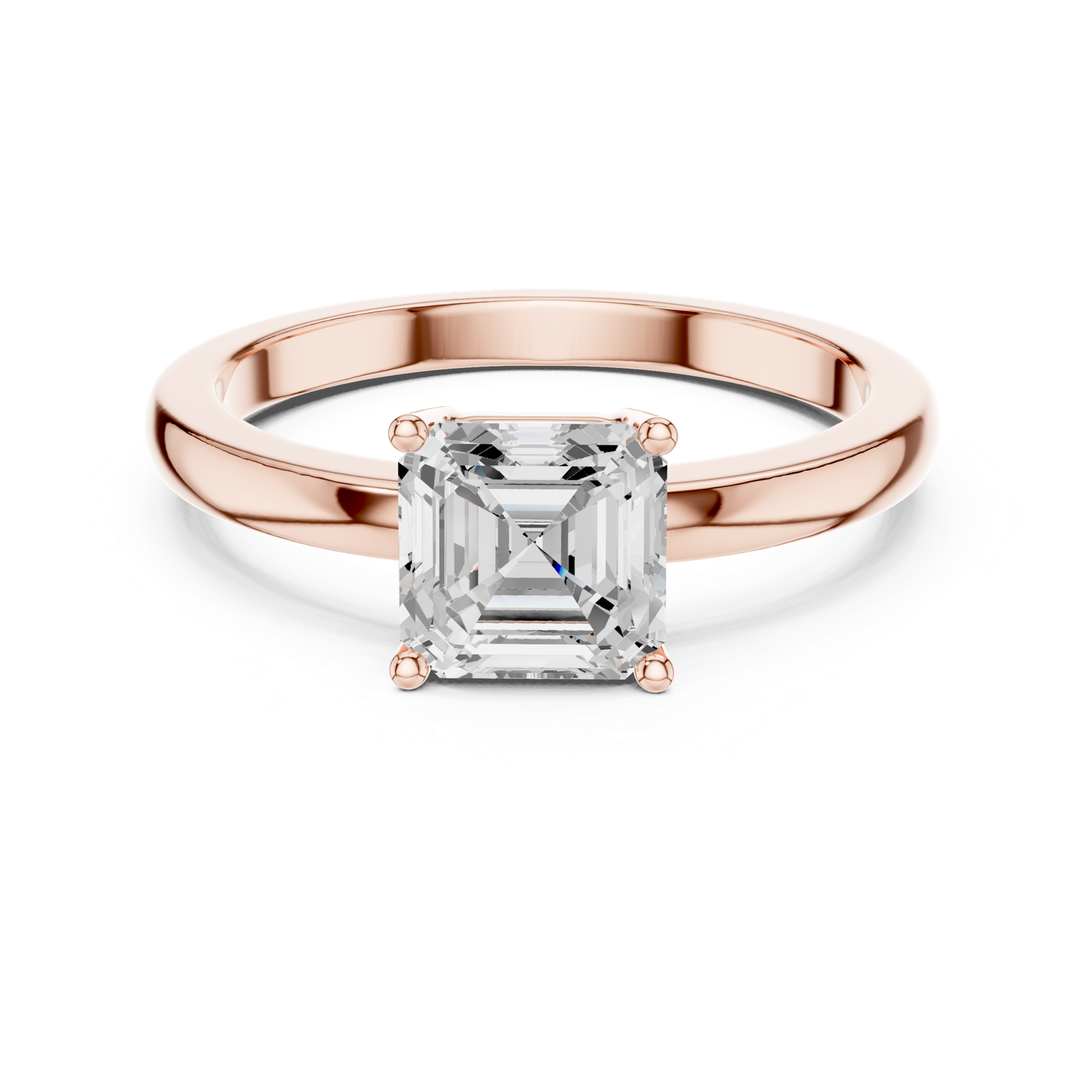 Gold Ring DDLR-1108, Rose Gold, view 4