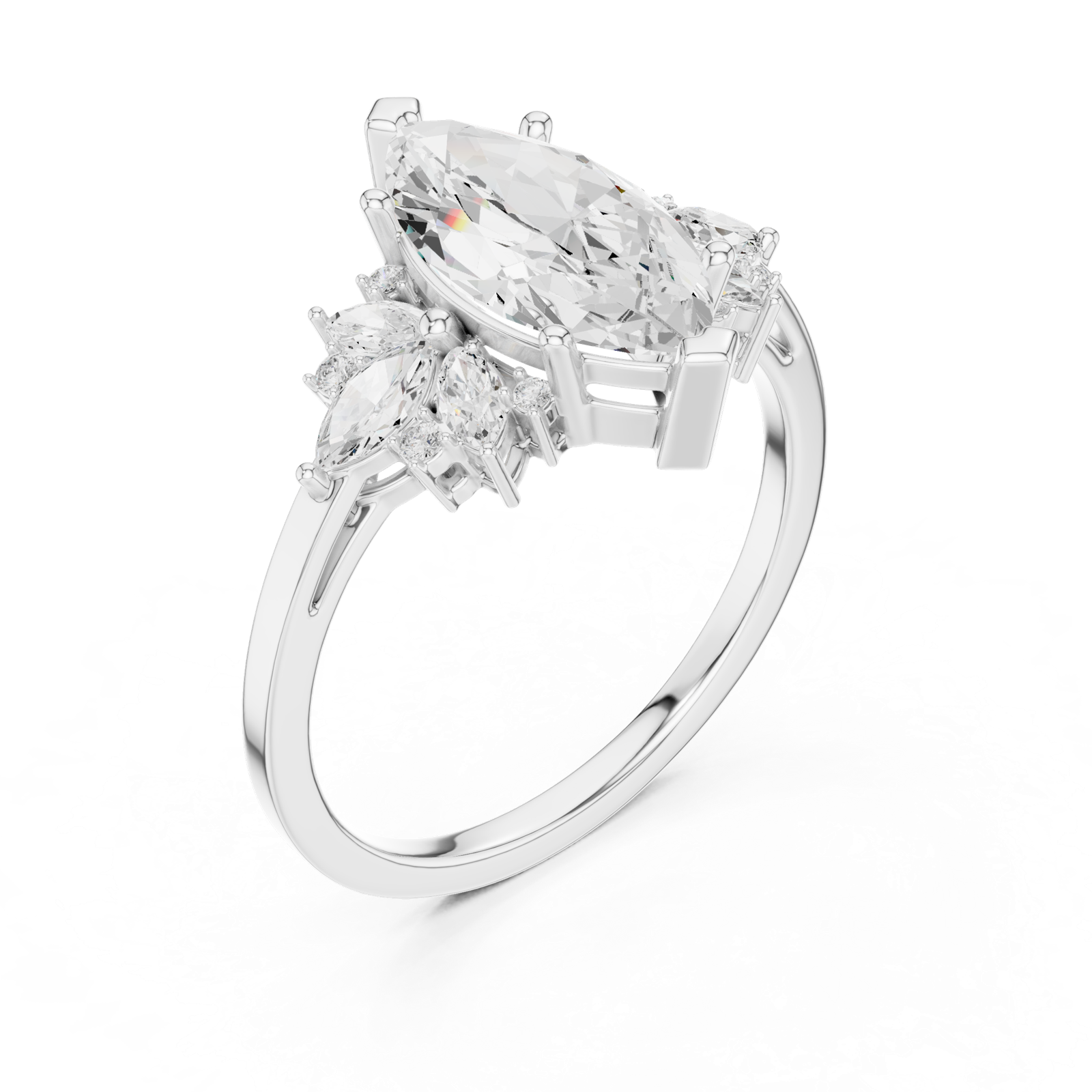 Gold Ring SBWR(56), White Gold, view 2