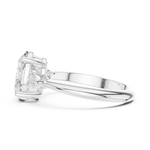 Gold Jewelry L35-66, Oval center stone, White Gold, view 3