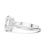 Gold Jewelry L35-66, Oval center stone, White Gold, view 3