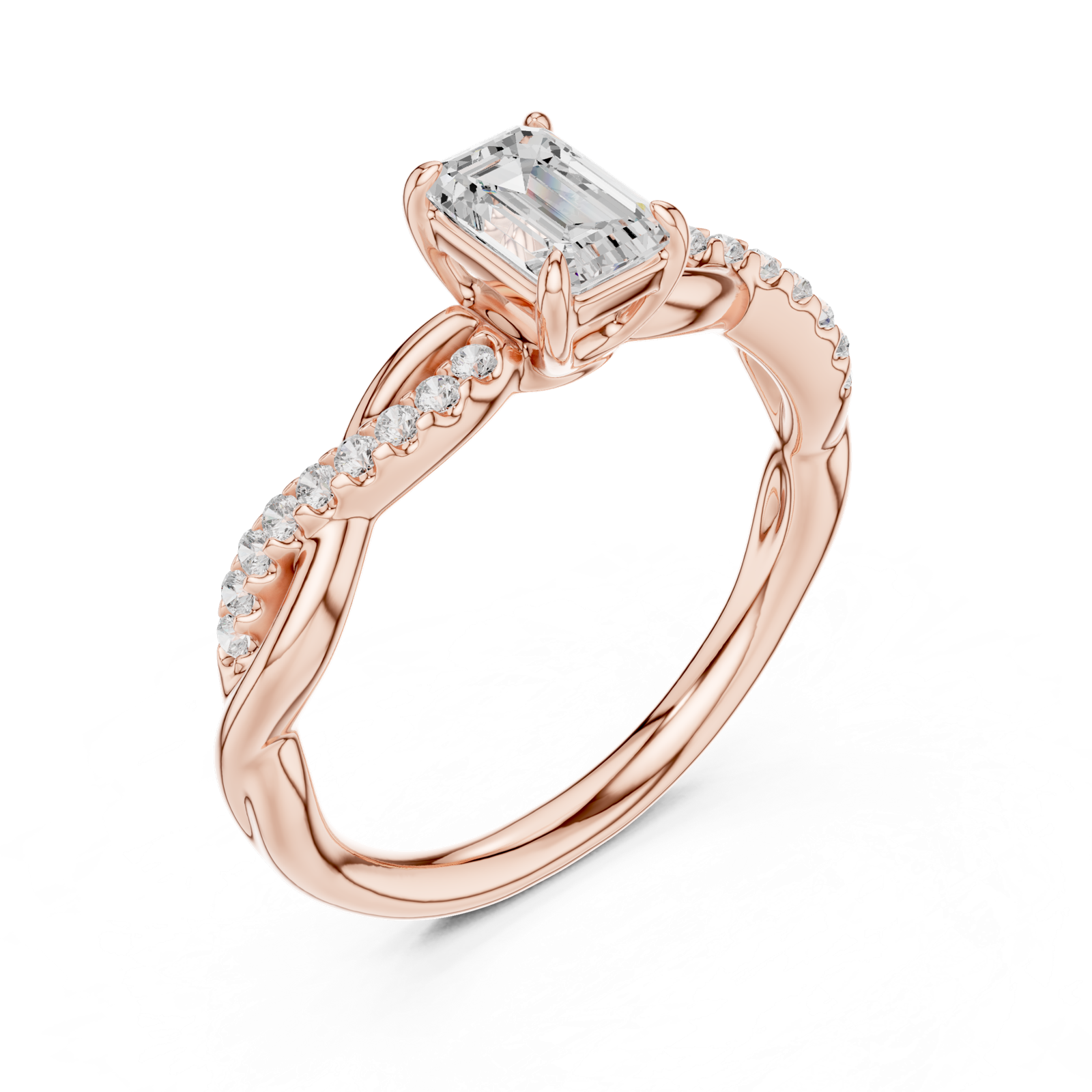 Gold Ring DDLR-593, Rose Gold, view 2