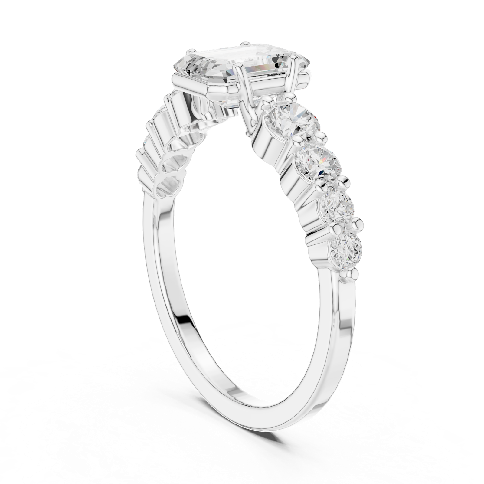 Gold Ring DDLR-1068, White Gold, view 1