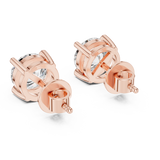 Gold Earrings ER-0016, Rose Gold, view 3