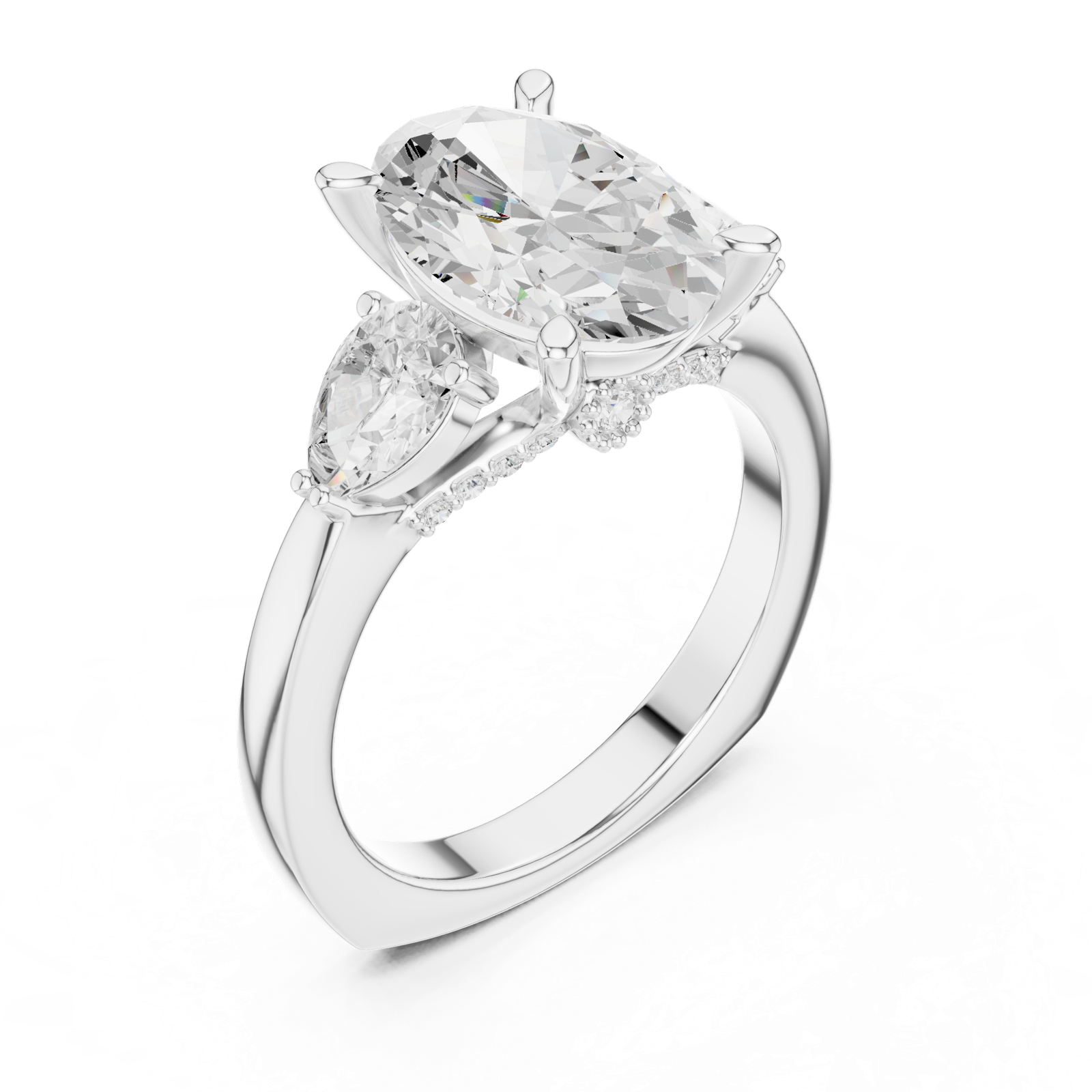 Gold Ring DDLR-269, White Gold, view 2