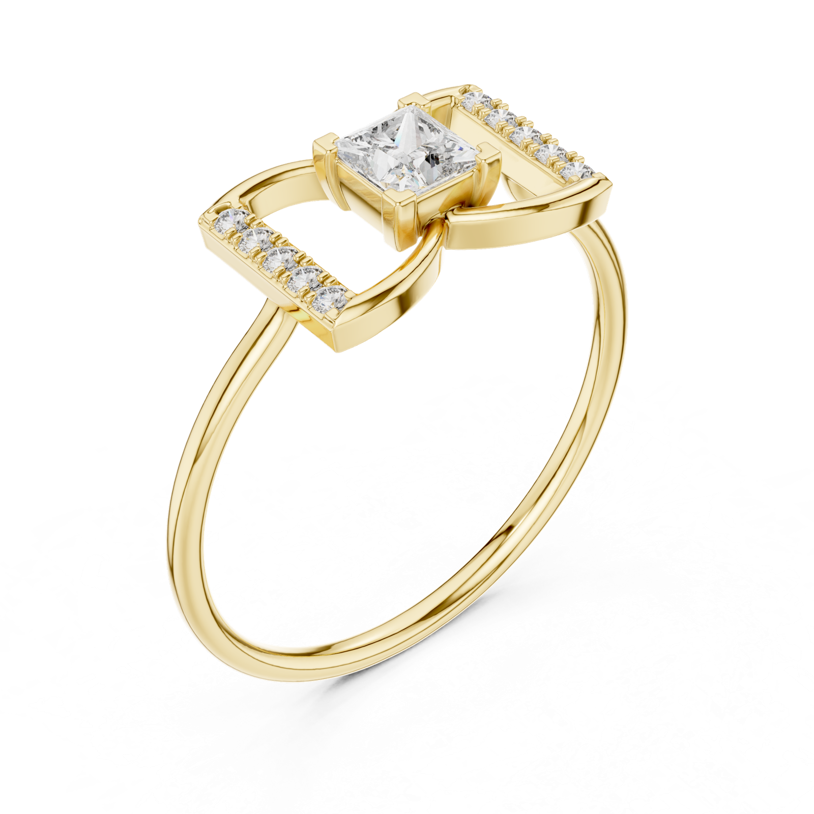 Gold Ring HLR-198, Yellow Gold, view 2