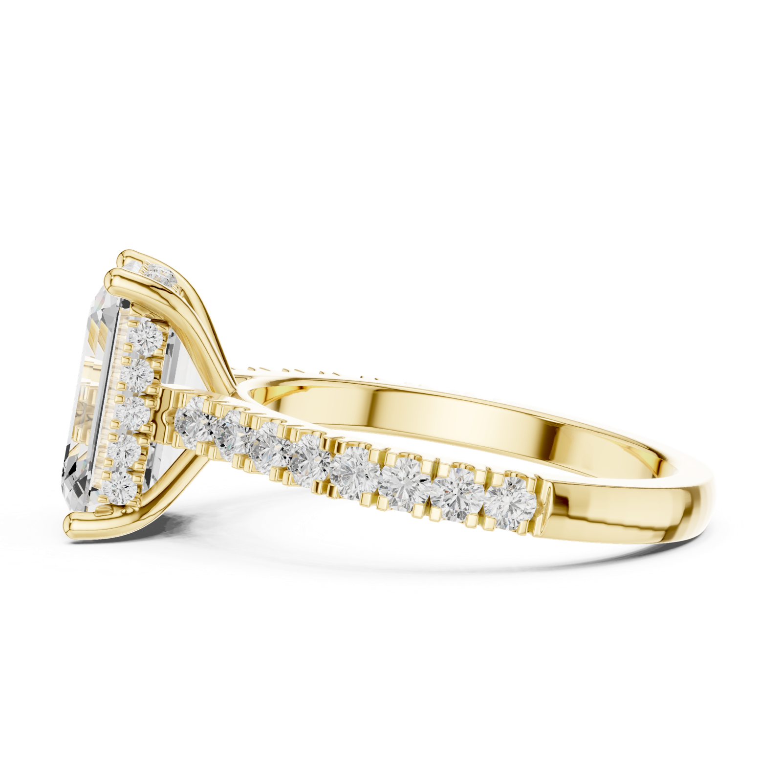 Gold Ring DDLR-773, Yellow Gold, view 3