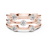 Gold Ring DDLR-464, Rose Gold, view 4