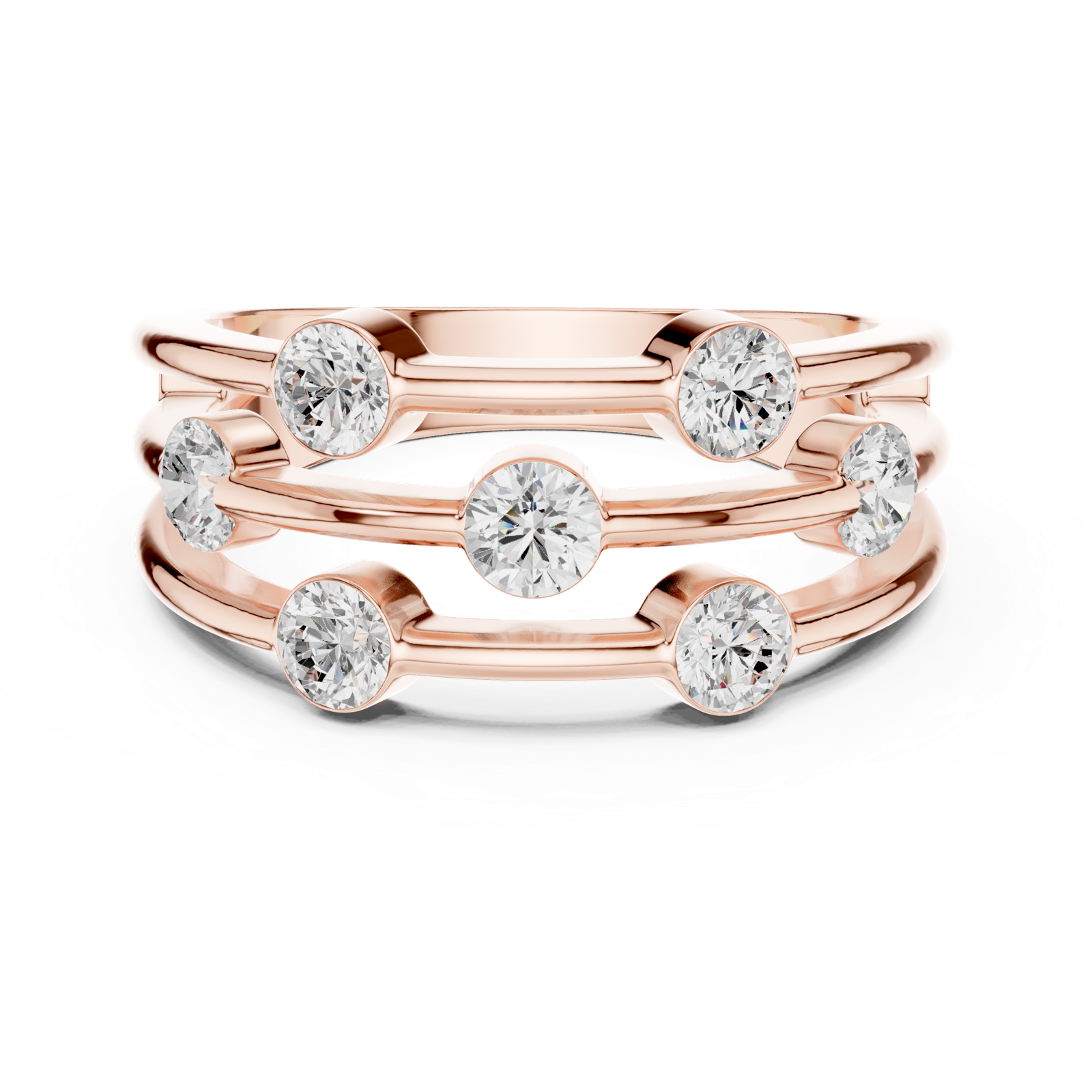 Gold Ring DDLR-464, Rose Gold, view 4