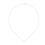 14K Solid Gold Lab Diamond Solitaire Pendant Necklace, White Gold, view 1