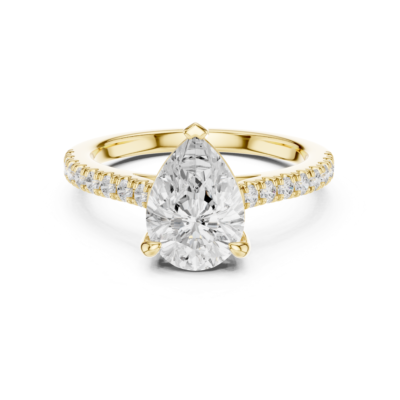Gold Ring DDLR-915, Yellow Gold, view 4