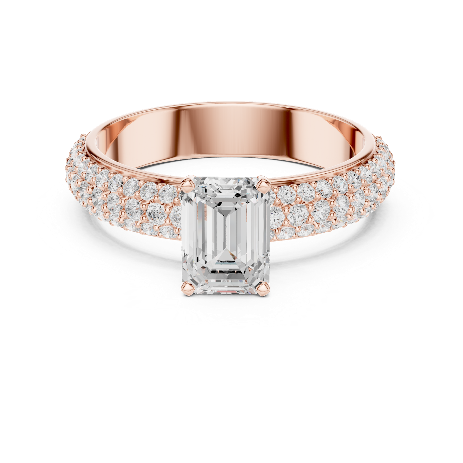Gold Ring DDLR-1066, Rose Gold, view 4