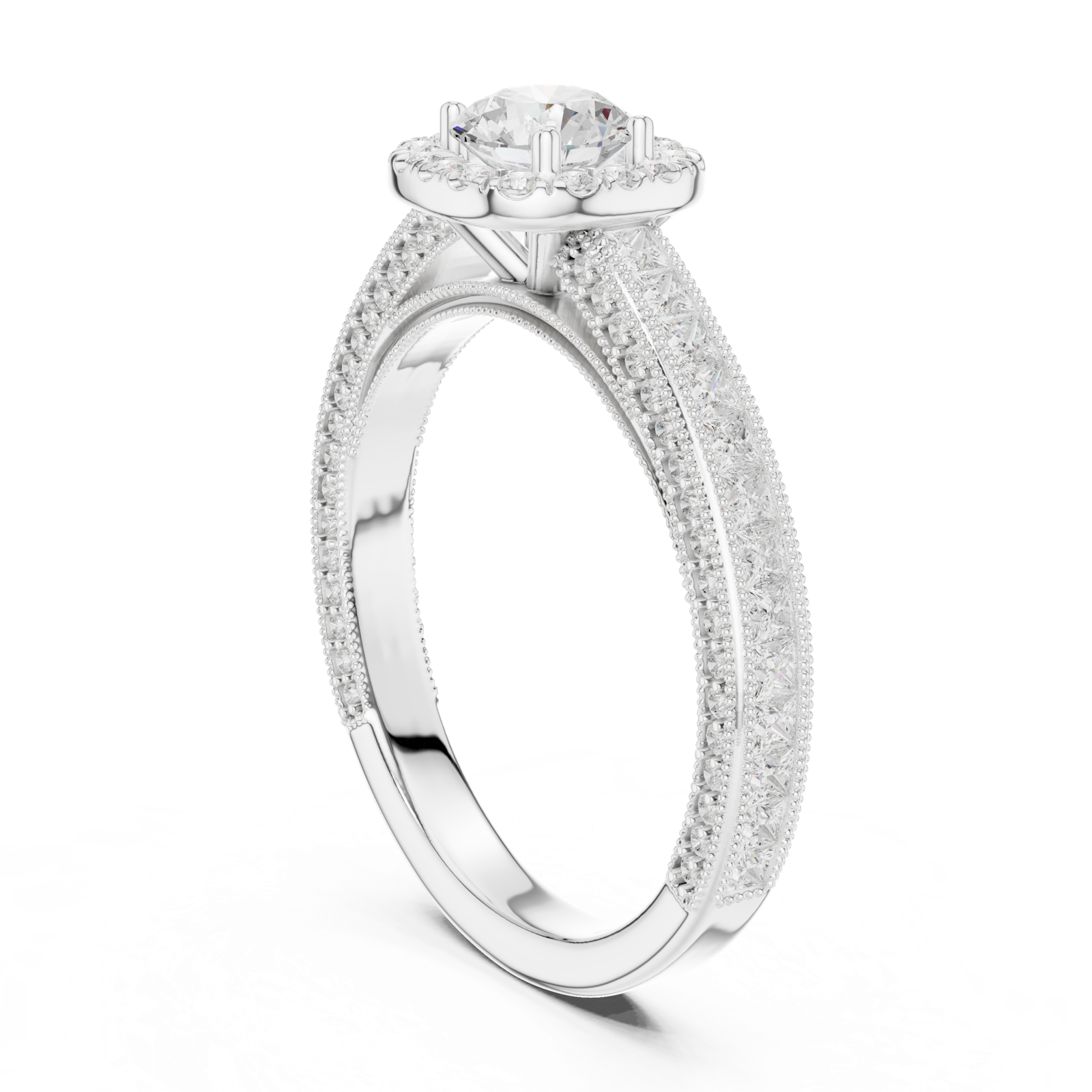 Gold Ring LR-0231, White Gold, view 1