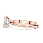 Gold Jewelry L36-6, Emerald center stone, Rose Gold, view 3