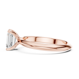 Gold Jewelry L36-6, Emerald center stone, Rose Gold, view 3