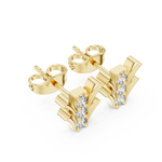 Gold Earrings 9-10067E, Yellow Gold, view 2