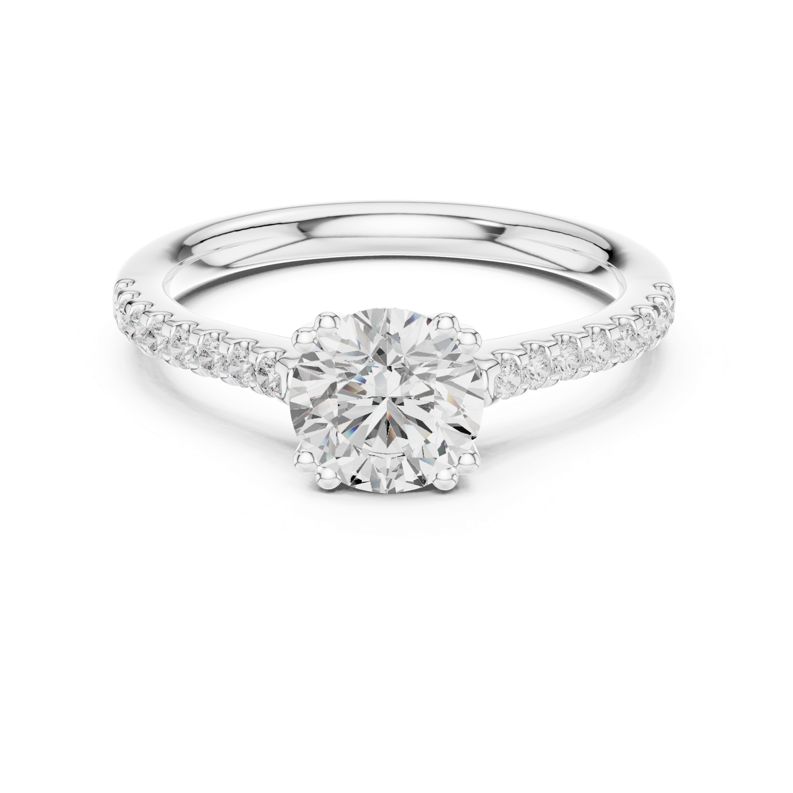 Gold Ring DDLR-640, White Gold, view 4