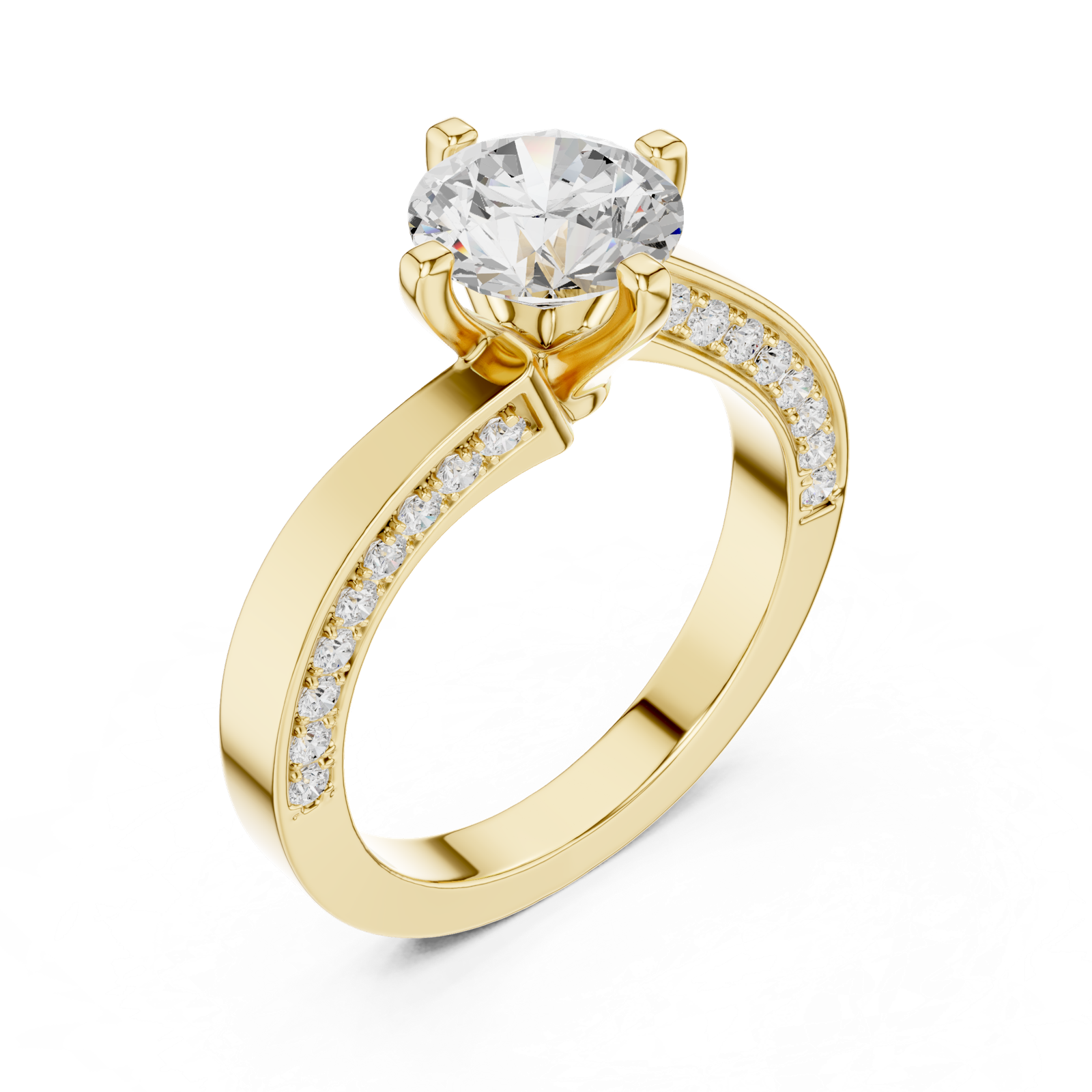 Gold Ring DDLR-435, Yellow Gold, view 2