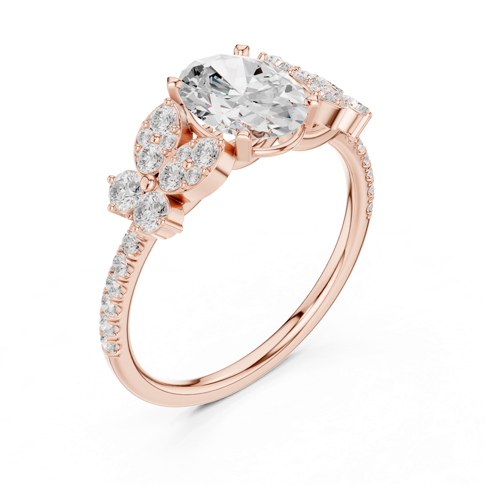 Gold Ring DDLR-1052, Rose Gold, view 2