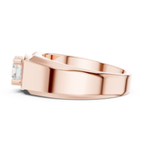 14K Solid Gold Lab Diamond Solitaire Ring, Rose Gold, view 3