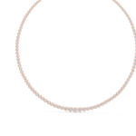 14K Solid Gold Lab Diamond Tennis Necklace, Rose Gold, view 2