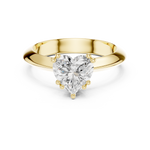 Gold Jewelry L36-8, Heart center stone, Yellow Gold, view 4
