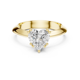 Gold Jewelry L36-8, Heart center stone, Yellow Gold, view 4