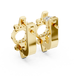 Gold Earrings L03-25, Yellow Gold, view 3