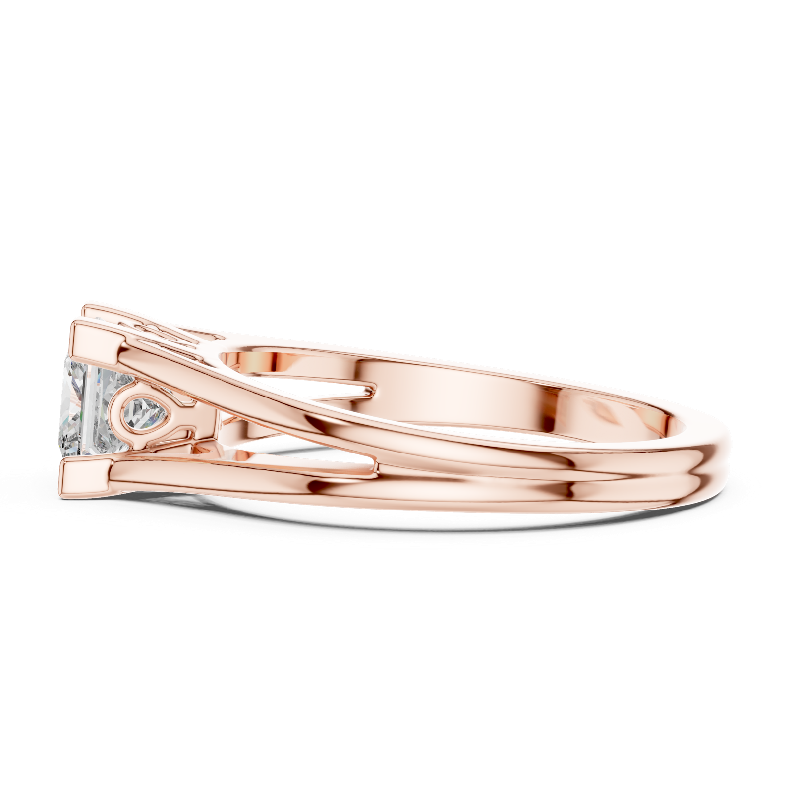 Gold Ring DDLR-036, Rose Gold, view 3