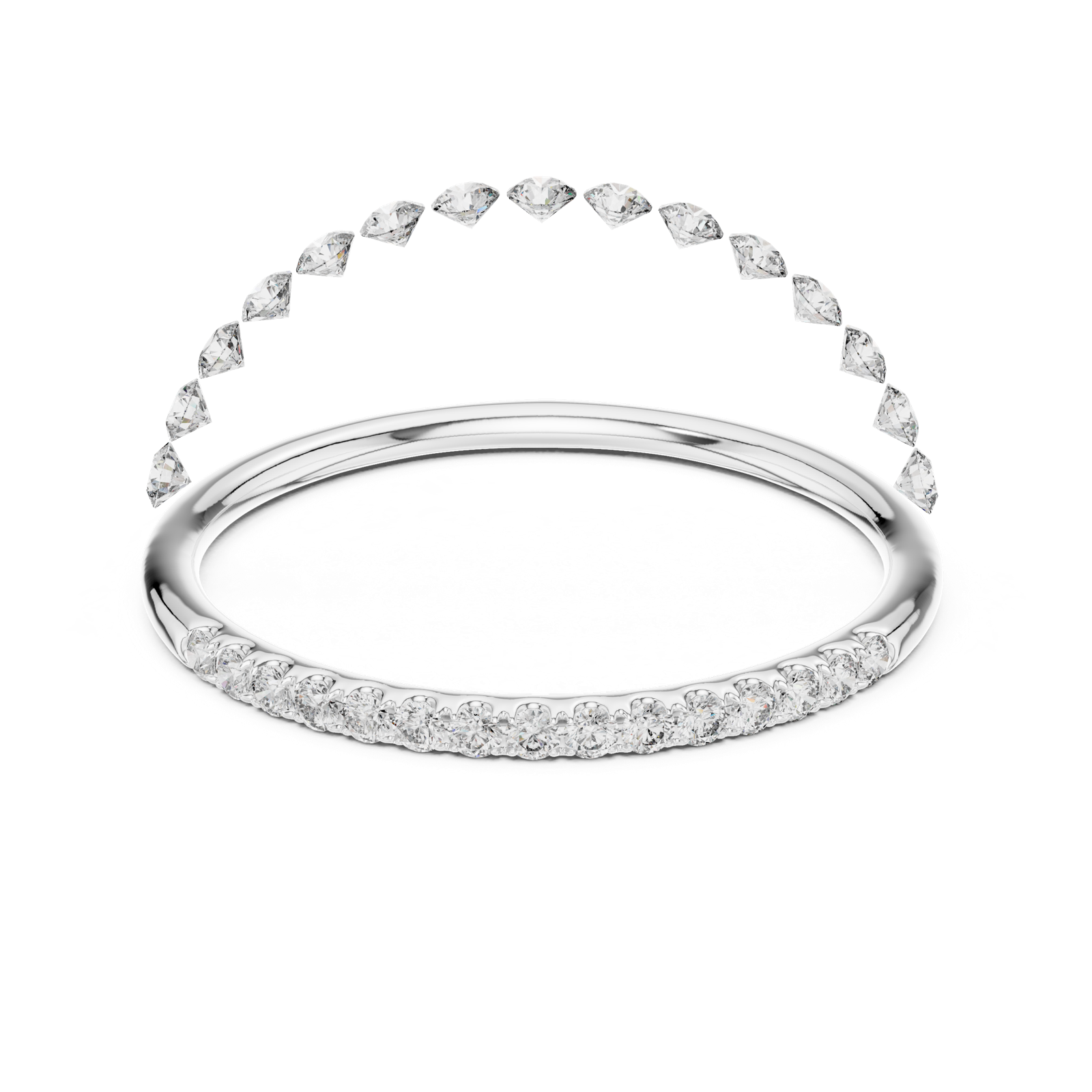 Gold Ring 12-10057@L, White Gold, view 4