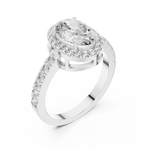 Gold Ring LR-0050, White Gold, view 2