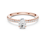 Gold Ring DDLR-588, Rose Gold, view 4