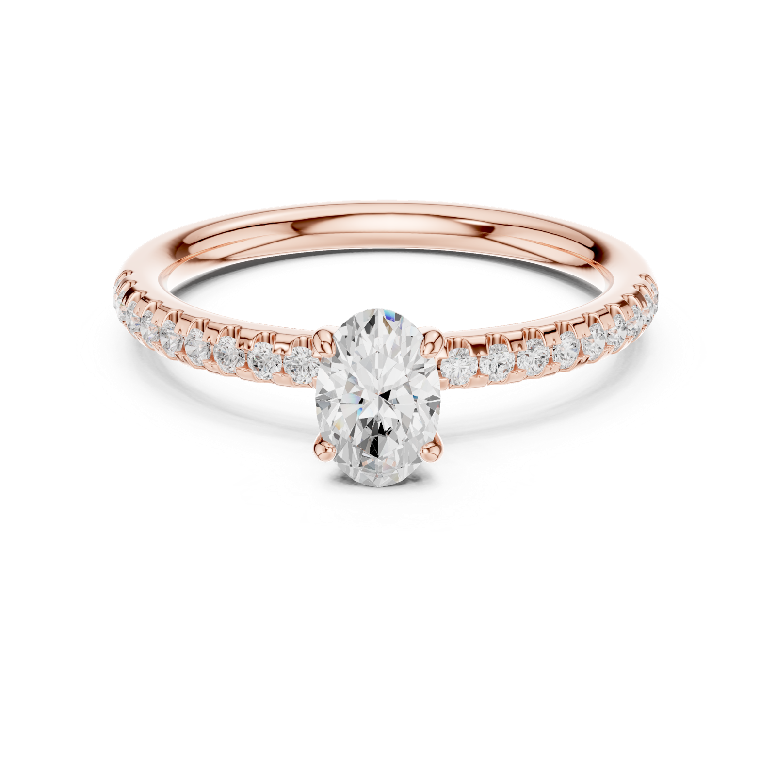 Gold Ring DDLR-588, Rose Gold, view 4