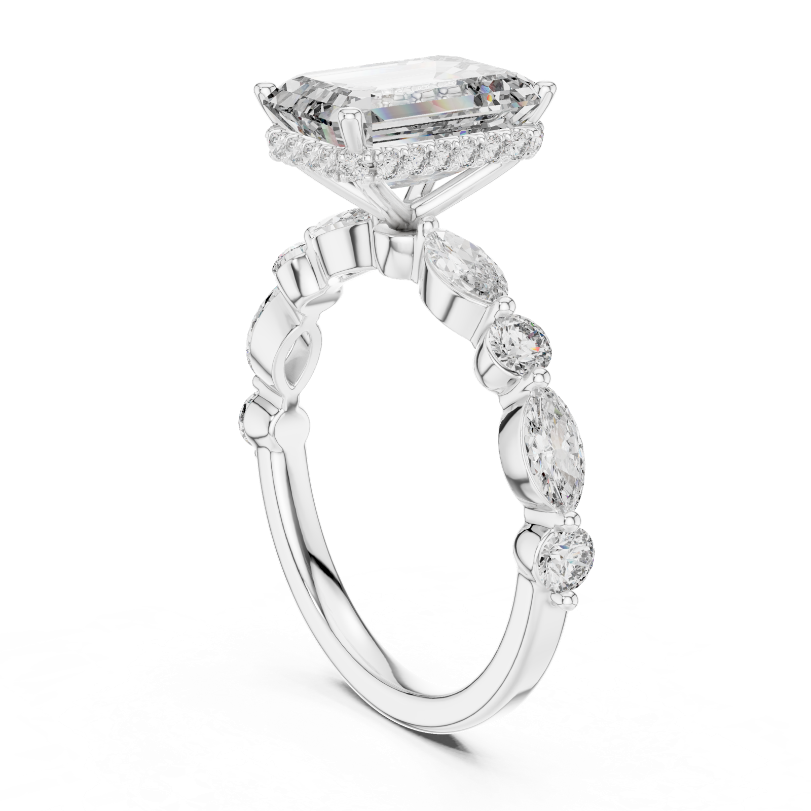 Gold Pendant 9-10014L_04, White Gold, view 1