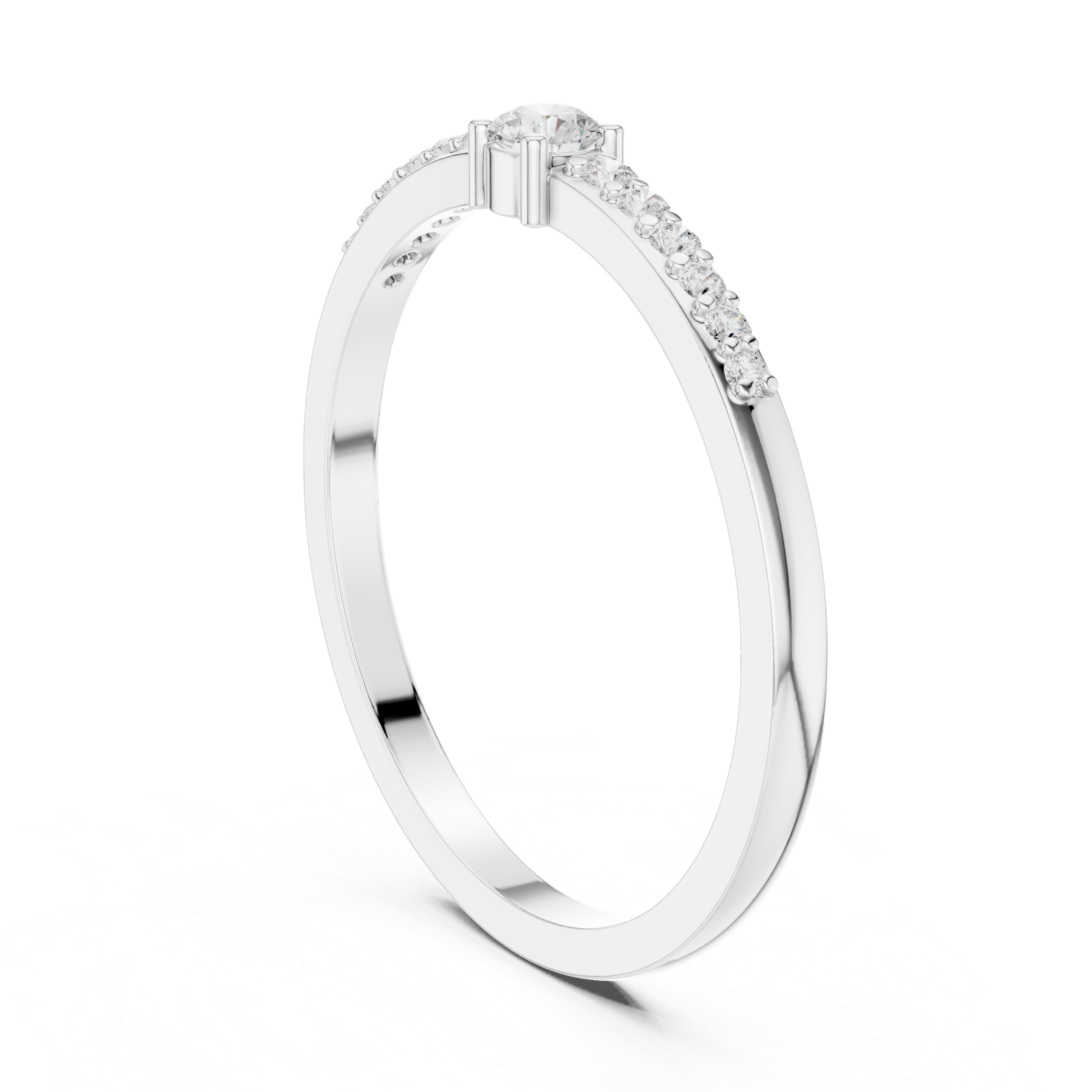 Gold Ring DDLR-467, White Gold