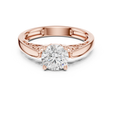 Gold Ring DDLR-815, Rose Gold, view 4