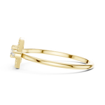Gold Ring HLR-196, Yellow Gold, view 3