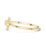 Gold Ring HLR-196, Yellow Gold, view 3