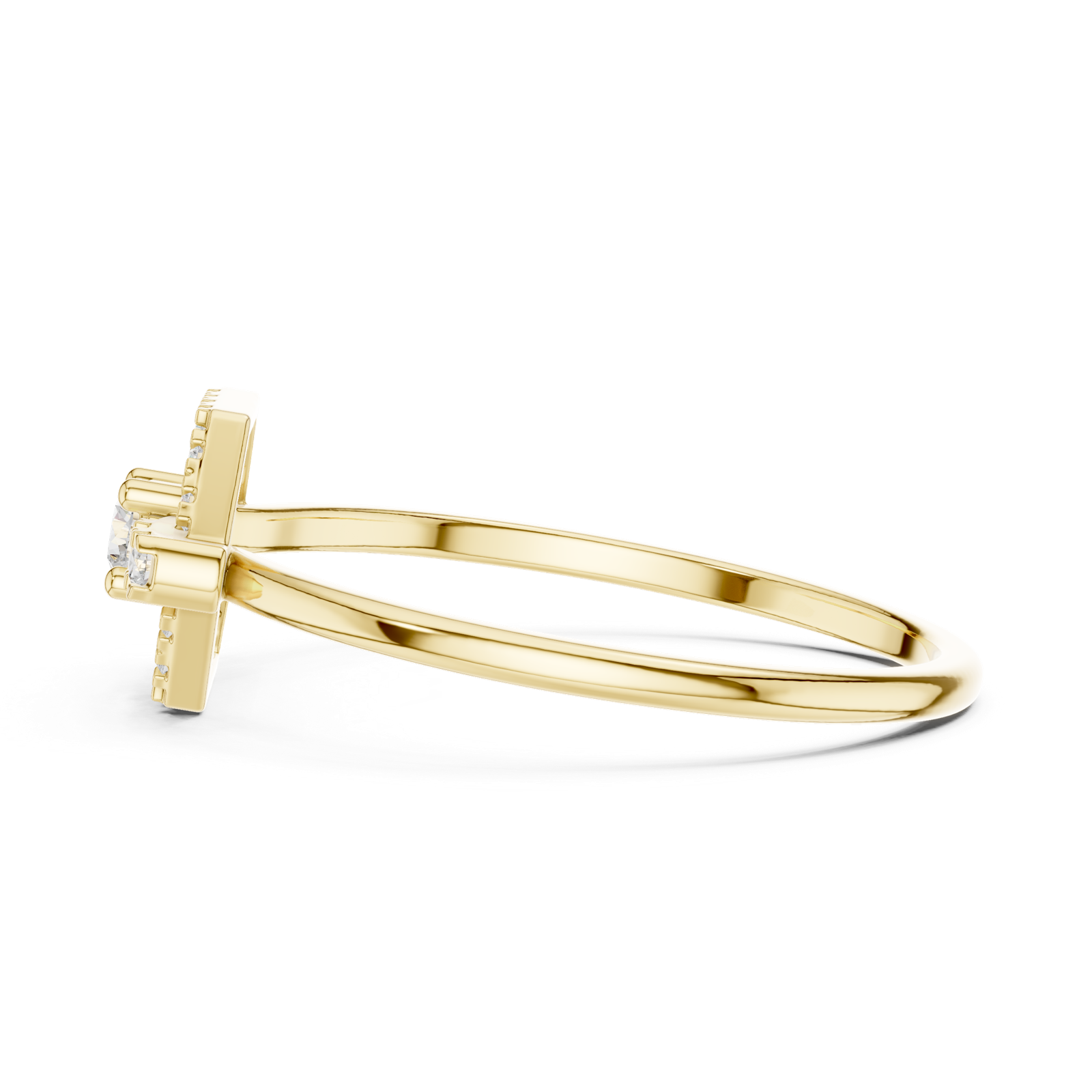 Gold Ring HLR-196, Yellow Gold, view 3