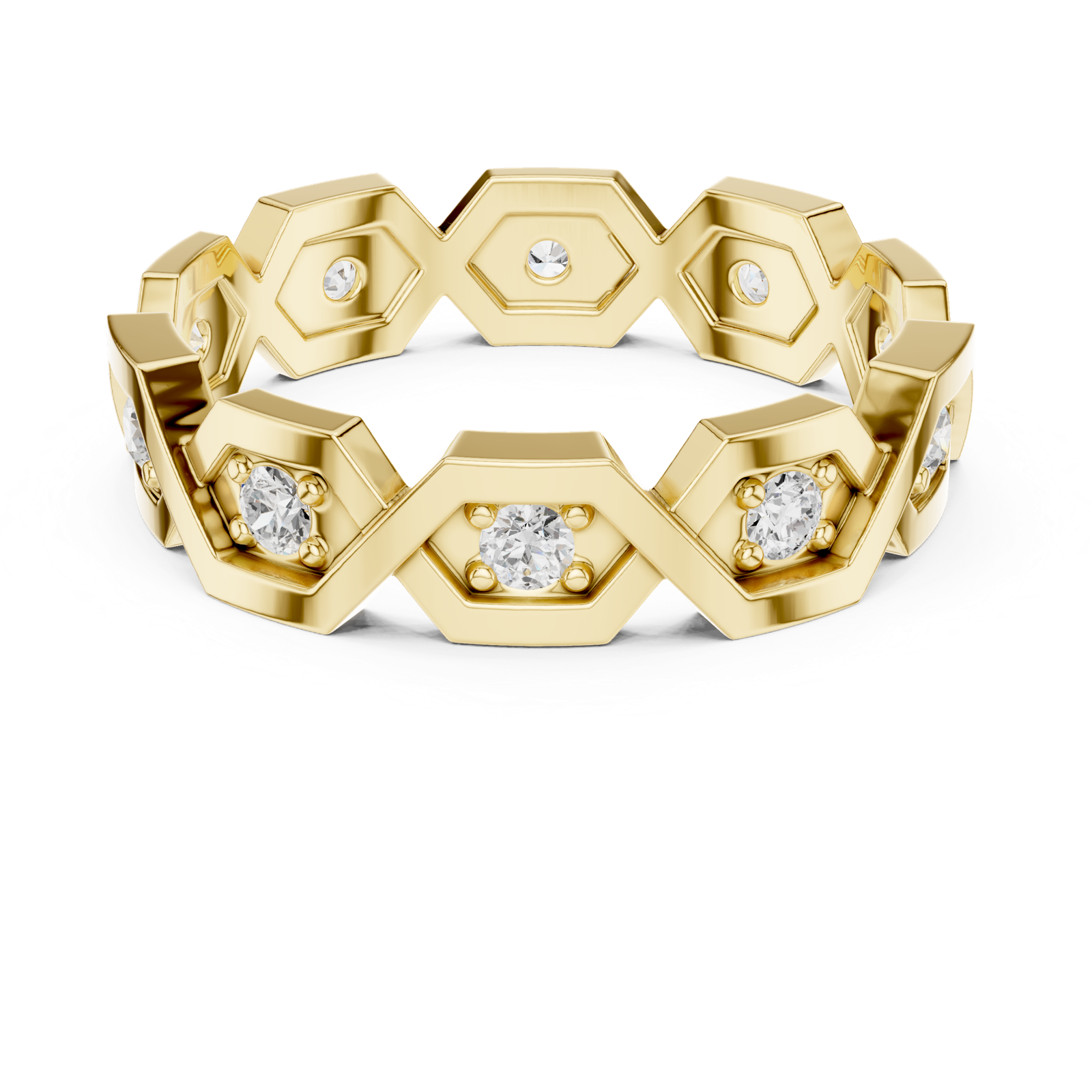 Gold Ring L22-R6, Yellow Gold, view 4