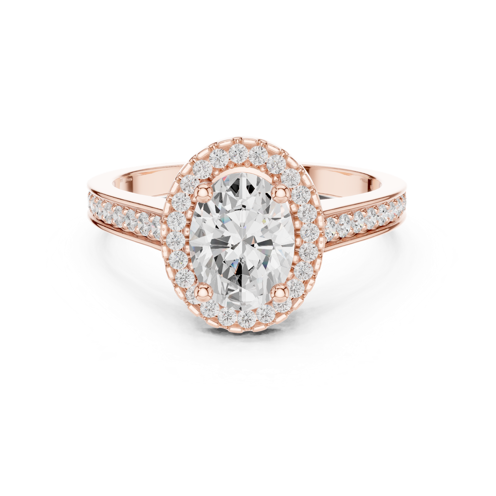 Gold Ring DDLR-417, Rose Gold, view 4